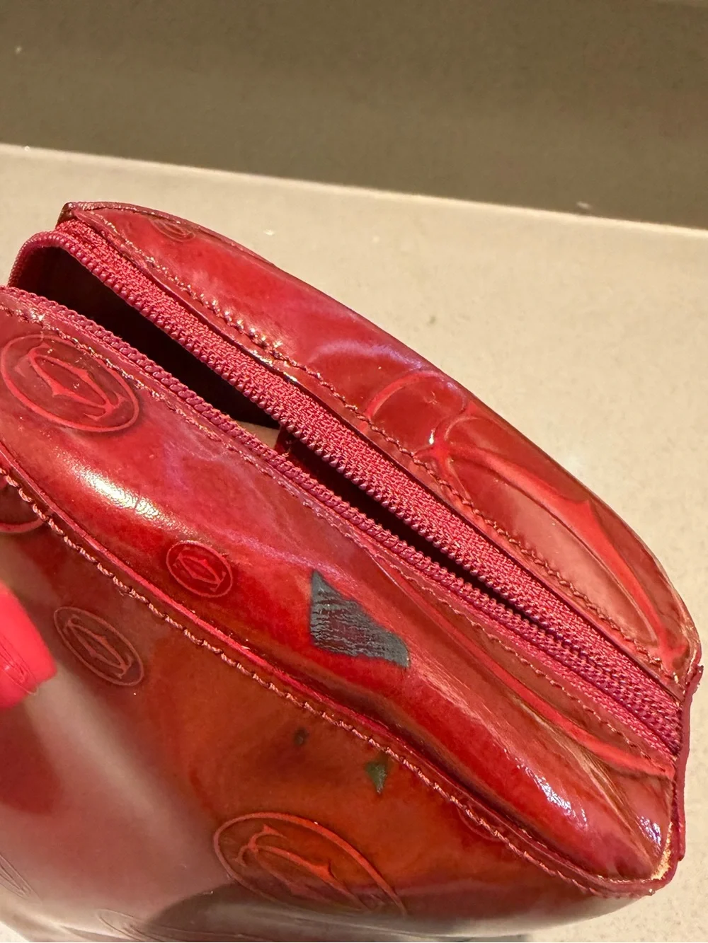 Vintage Cartier “Happy Birthday” Cosmetic Bag/Pouch